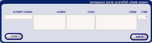 Add Question To Telemeeting