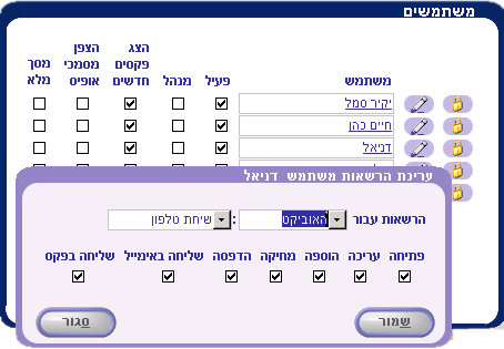 ניהול הרשאות